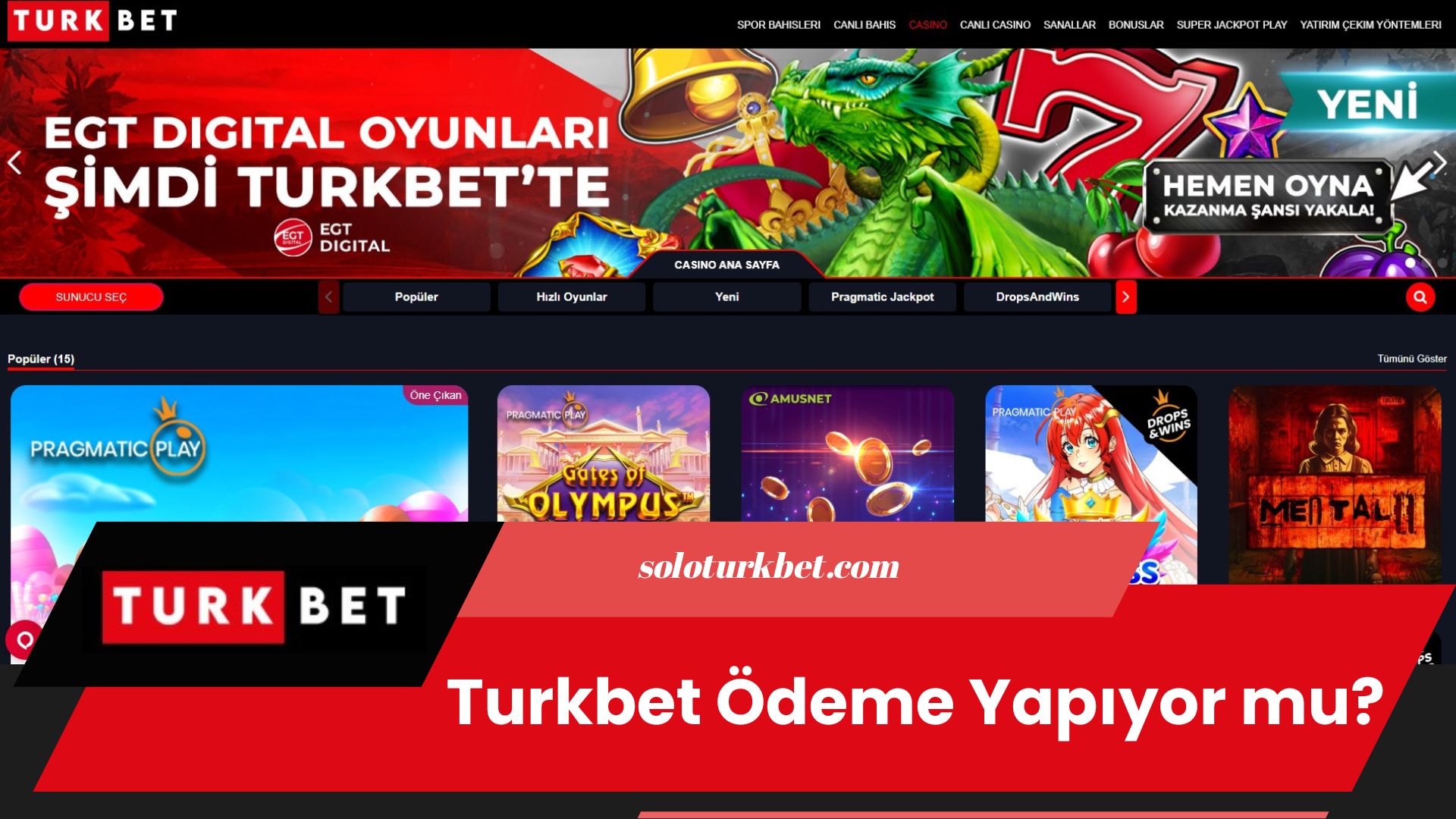 Turkbet Ödeme Yapıyor mu